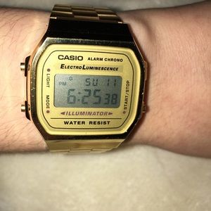 Casio gold digital watch